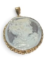 Pendant Mandile 1922 Woman Cammei  in Silver Conchiglia 2MCICM246